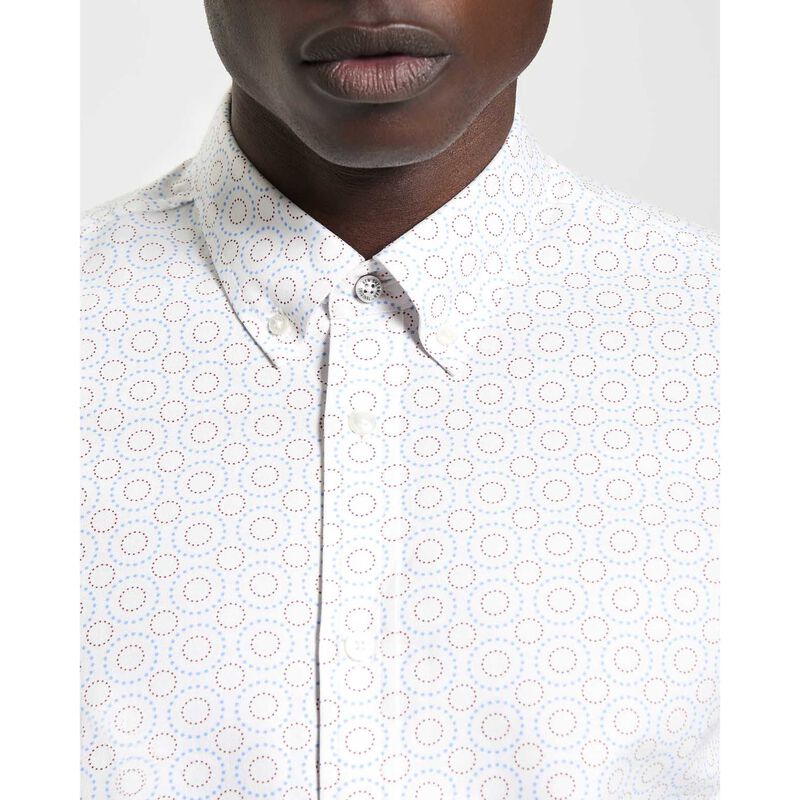 Ben Sherman Stipple Spot Print Long Sleeve Shirt image number 2